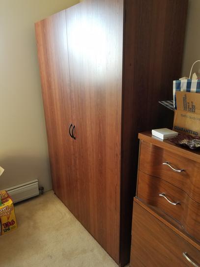 Ameriwood Wardrobe Storage Closet With Hanging Rod And 2 Shelves