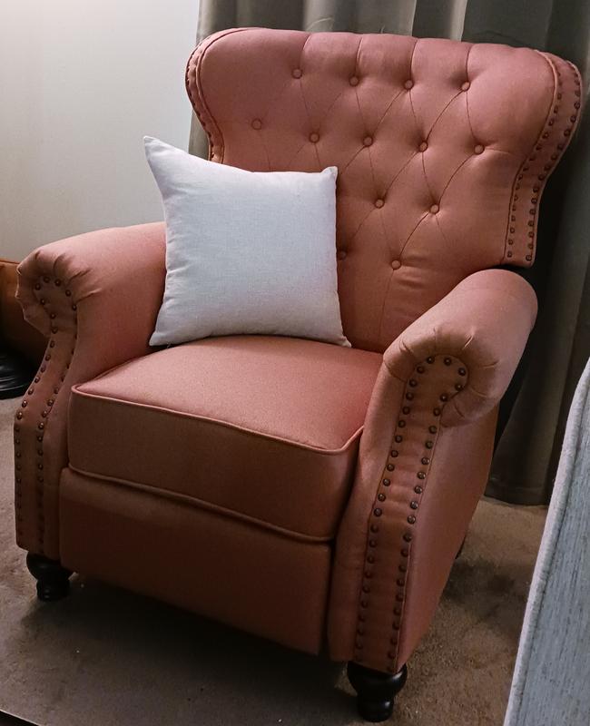 Reviews for Noble House Walder Brown Leather Standard No Motion Recliner with Tufted Cushions Pg 2 The Home Depot