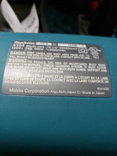 Makita 14 Amp 10 1 4 in. Corded Circular Saw with Electric Brake and 24T Carbide Blade 5104 The Home Depot