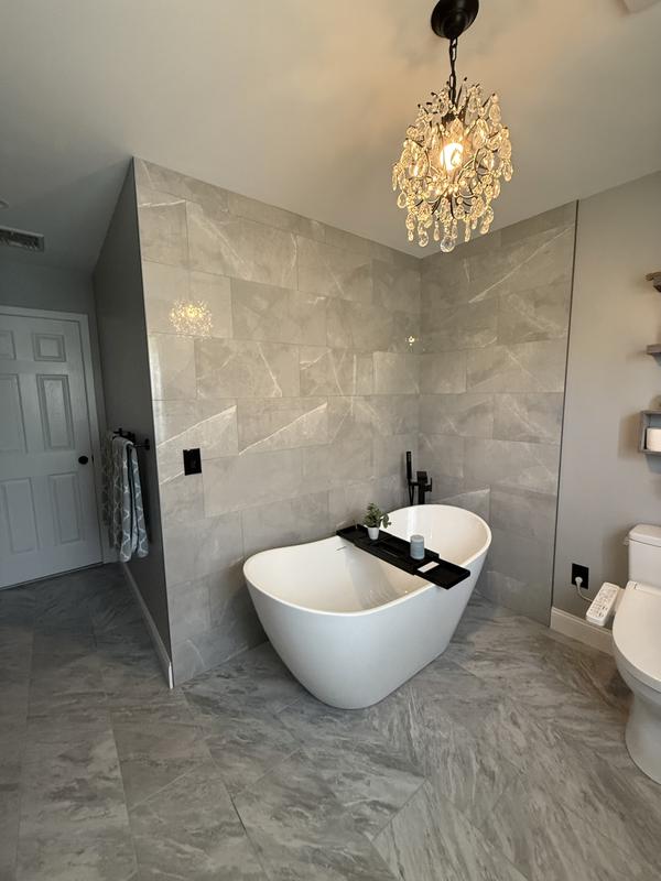 MSI Madison Celeste 24 in. x 24 in. Polished Porcelain Stone Look