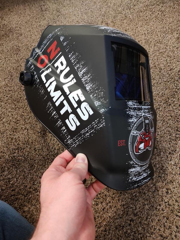 Solar Powered Welding Mask With Battery Assist Lincoln Electric K5431-1 No Rules No Limits Welding Helmet Kit – Auto-Darkening & Accessories