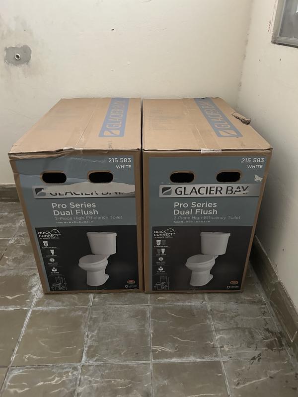Glacier Bay 2-piece 1.1 GPF/1.6 GPF High Efficiency Dual