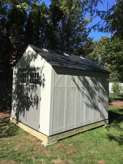 Suncast Tremont 8 ft. 4-1/2 in. x 10 ft. 2-1/4 in. Resin Storage Shed ...