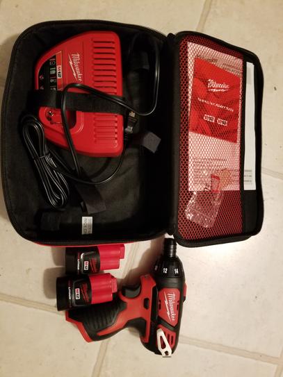 Milwaukee M12 12V Lithium-Ion Cordless 1/4 in. Hex Screwdriver Kit w/ SHOCKWAVEImpact Duty Driver Alloy Steel Bit Set (50-Pc)