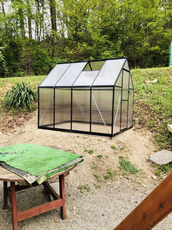 VIWAT 6 ft. W x 7.5 ft. D Greenhouse for Outdoors, Polycarbonate
