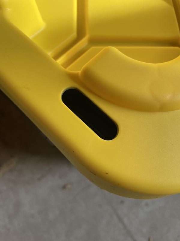Reviews for HDX 70 Gal. Tough Storage Tote with Wheels in Black with Yellow  Lid
