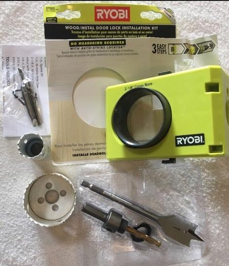 Ryobi Wood Metal Door Lock Installation Kit A99dlk4 At The Home