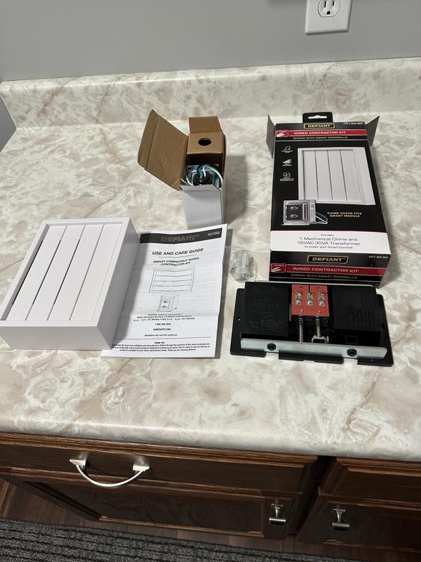 Defiant Wired Smart Video Doorbell Contractor Kit, Wired 16VAC