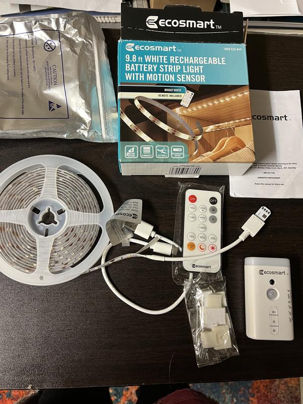 Have a question about EcoSmart 40 in. Battery Operated Dimmable Linkable Bright White LED Strip Light with Motion Sensor and Remote Control Pg 2 The Home Depot