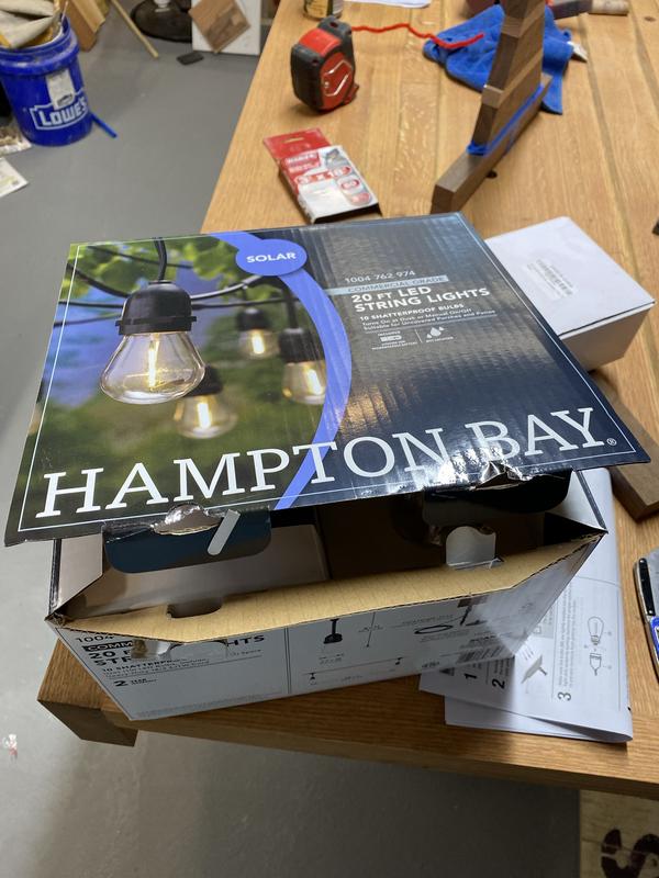 Hampton bay 20 ft led string lights solar new arrivals