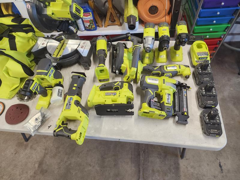 RYOBI ONE+ 18V Cordless 12-Tool Combo Kit with 2.0 Ah Battery and