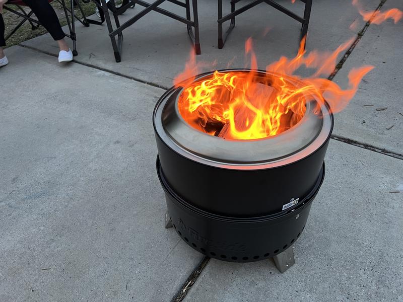 TURBRO 19 in. Smokeless Fire Pit for Outdoor Wood Burning