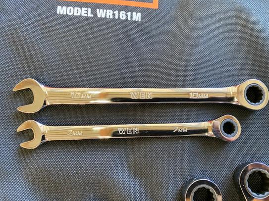 WEN Professional-Grade Ratcheting Metric Combination Wrench