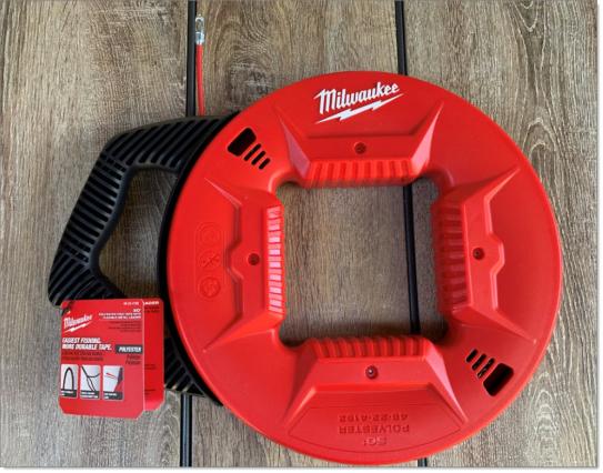 Milwaukee 48-22-4195 100-Foot Polyester Fish Tape With Flexible Metal Leader – For Running Wires