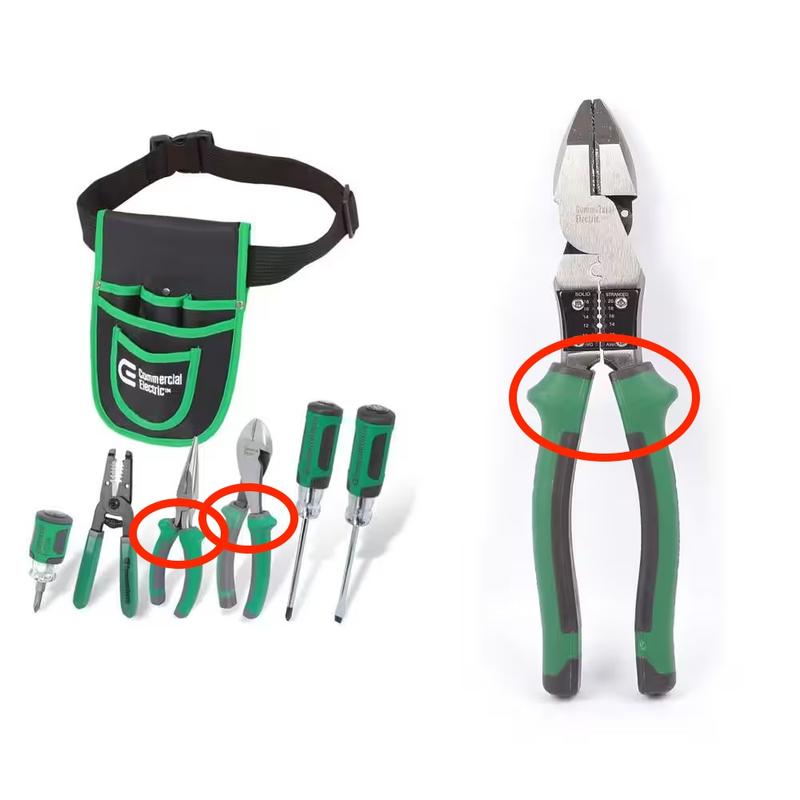 Reviews for Commercial Electric 7 Piece Electrician s Tool Set with Pouch and 9 in. High Leverage Multi Purpose Linesman Pliers Pg 5 The Home Depot