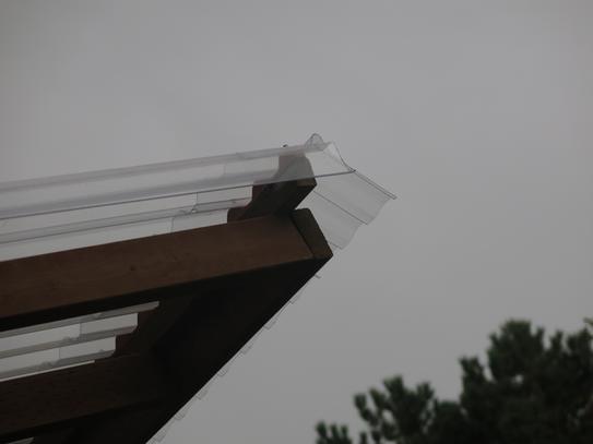 4.1 ft. Clear Polycarbonate Side Ridge Cap 4.1 ft. Clear Polycarbonate Side Ridge Cap