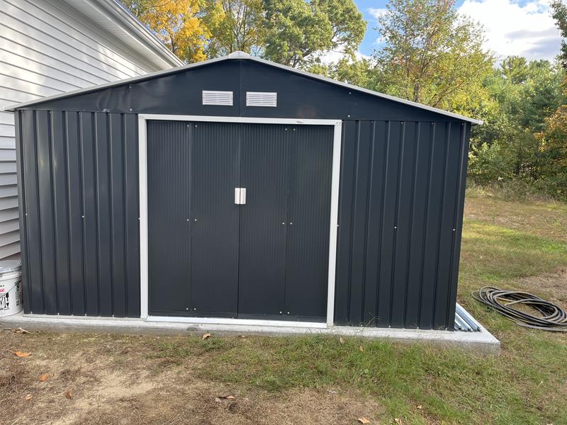 Outsunny 4.3 ft. W x 7 ft. D x 6 ft. H Metal Storage Shed with