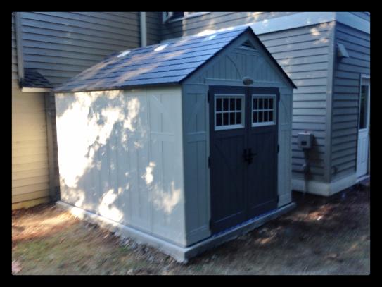 suncast tremont 8 ft. w x 7 ft. d metal storage shed