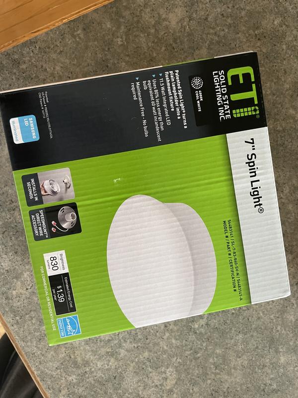 ETI LIGHTING Spin Light 7 in. Closet Light LED Flush Mount