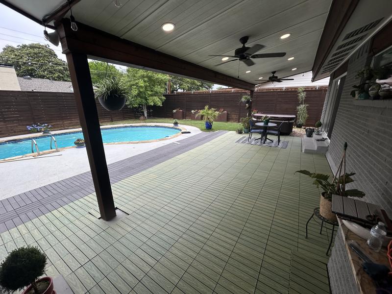 オプション NewTechWood 1/6 ft. x 1 ft. Quick Deck Composite Deck Tile