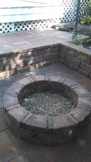 Pavestone Rumblestone 46 In X 10 5 In Round Concrete Fire Pit Kit No 1 In Greystone Rsk50134 At The Home Depot Mobile