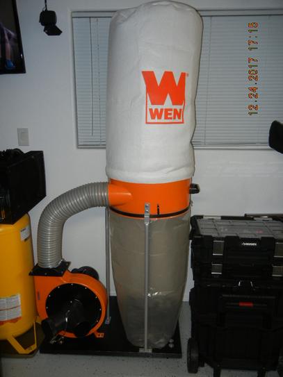 1,300 CFM 14-Amp Woodworking Dust Collector With 50-Gallon Bag & Mobile Base