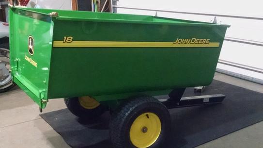 John Deere 1 650 Lb 18 Cu Ft Tow Behind Steel Utility Cart Hdc