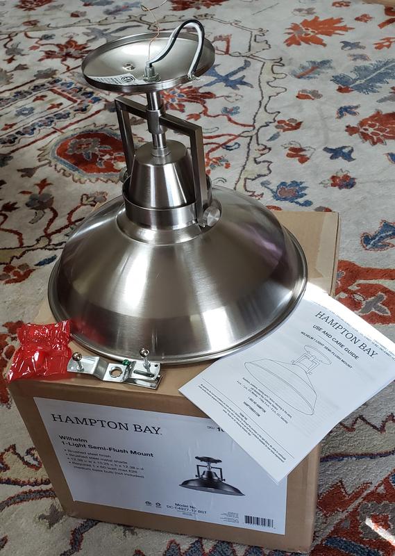 Have a question about Hampton Bay Wilhelm 12 in. 1-Light Black