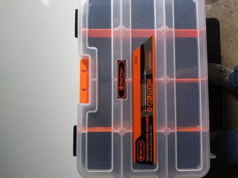 TACTIX 22-Compartment Plastic Double Sided Small Parts Organizer