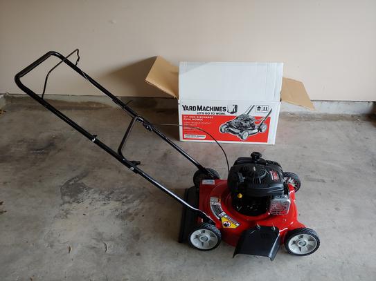 Yard Machines Gas Powered Push Lawn Mower With 125cc Engine Oil And 20 Inch  Steel Cutting Deck With Side Discharge For Outdoor Yards : Target