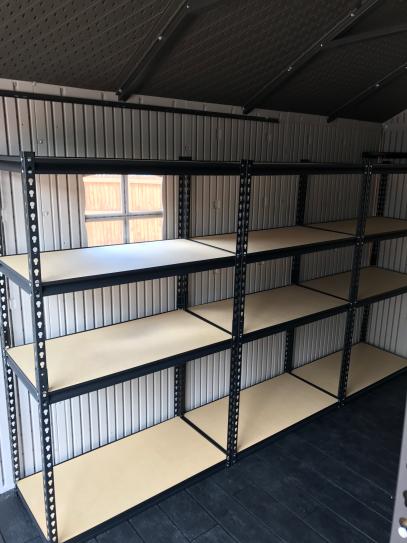 Edsal UR-364BLK 4-Tier Heavy Duty Steel Garage Storage Shelving Unit in Black (36 in. W x 60 in. H x 18 in. D)