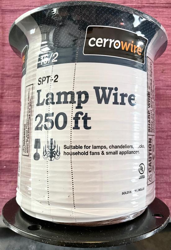 Southwire Filo Per Lampade SPT-2 16/2 - 250 Piedi (NON 50!) 16 Calibro, 2 Conduttori