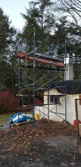 thumbnail image 2 of MetalTech 5x7x5ft Stackable Steel Scaffold – 1-Story Mason Frame With Cross Brace 2 of 3