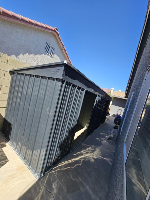 VEIKOUS 10 ft. W x 6 ft. D Metal Shed Outdoor Storage Shed 60 sq