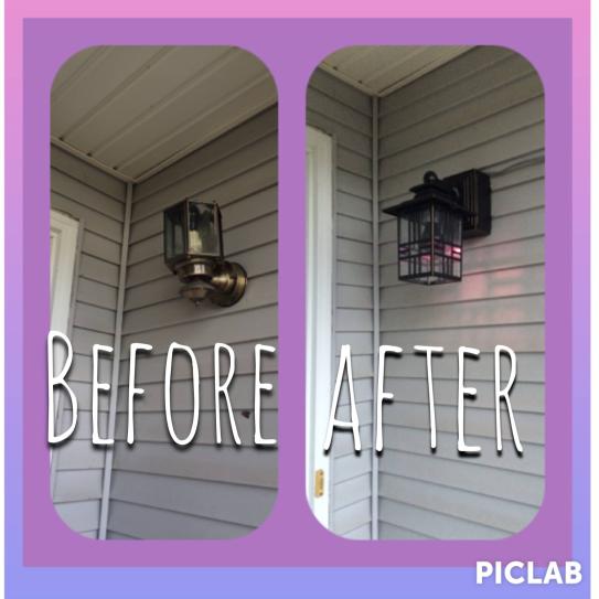 Hampton Bay Mission Style Black with Bronze Highlight Outdoor Wall