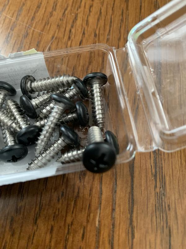 Fayeploo 100-Pack #8 X 3/4" Pan Head Wood Screws – 304 Stainless Steel, Black Oxide Coated, Self-Tapping With Phillips Driver Bit