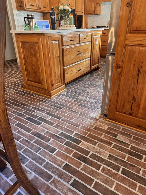 MSI Capella Red Brick 2 in. x 18 in. Matte Porcelain Floor and
