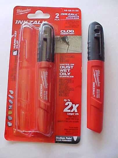 Milwaukee INKZALL Black Medium Point Jobsite Permanent Marker (2-Pack)  48-22-3102 - The Home Depot