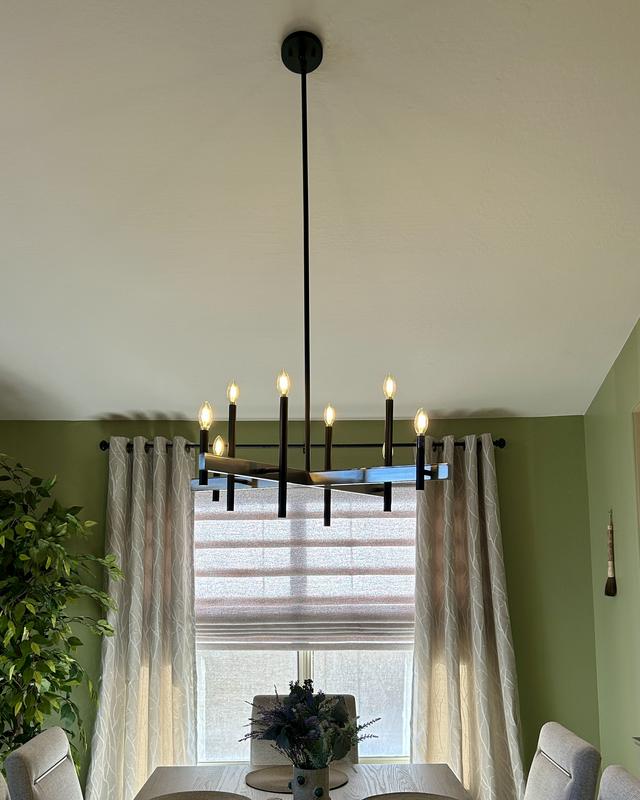 Livex Lighting Denmark 8-Light Black with Brushed Nickel Accents