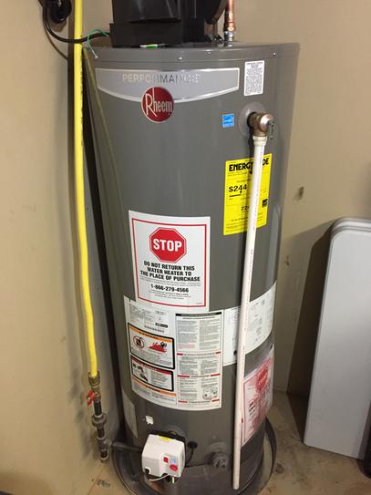 rheem power vent water heater