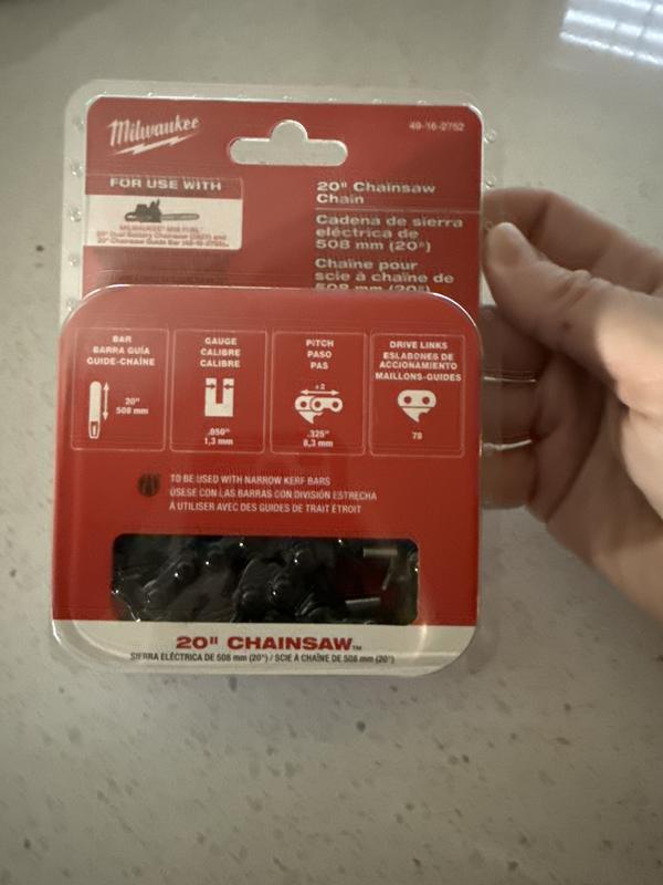 Milwaukee 8 in. Pruning Saw Chain with 33-Drive Links 49-16-2750