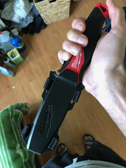 Milwaukee Hardline 5 in. AUS-8 Steel Drop Point Fixed Blade Knife