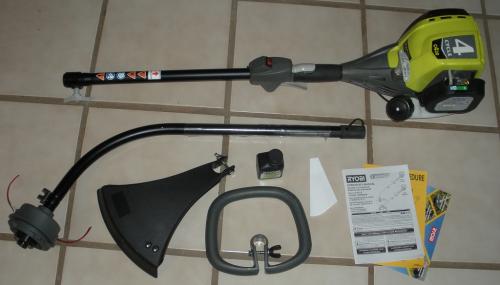 Ryobi 4 Cycle 30cc Attachment Capable Curved Shaft Gas Trimmer Ry34427