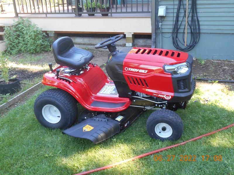 Reviews for Troy Bilt Pony 42 in. 15.5 HP Briggs and Stratton 7 Speed Manual Drive Gas Front Engine Riding Lawn Tractor CA Compliant Pg 2 The Home Depot