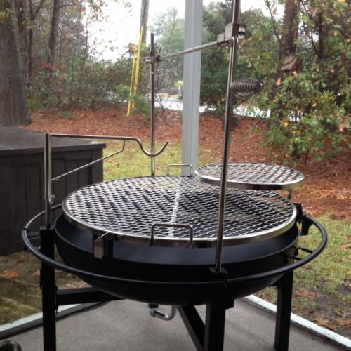 RiverGrille Cowboy 31 in. Charcoal Grill and Fire Pit GR1038014612 at