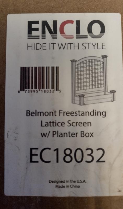 EC18025 Brise-vue Autoportant En Couleur Frêne Avec Bac De Plantation, 1,8 M H X 1,2 M L X 0,3 M L (1 écran Avec Jardinière