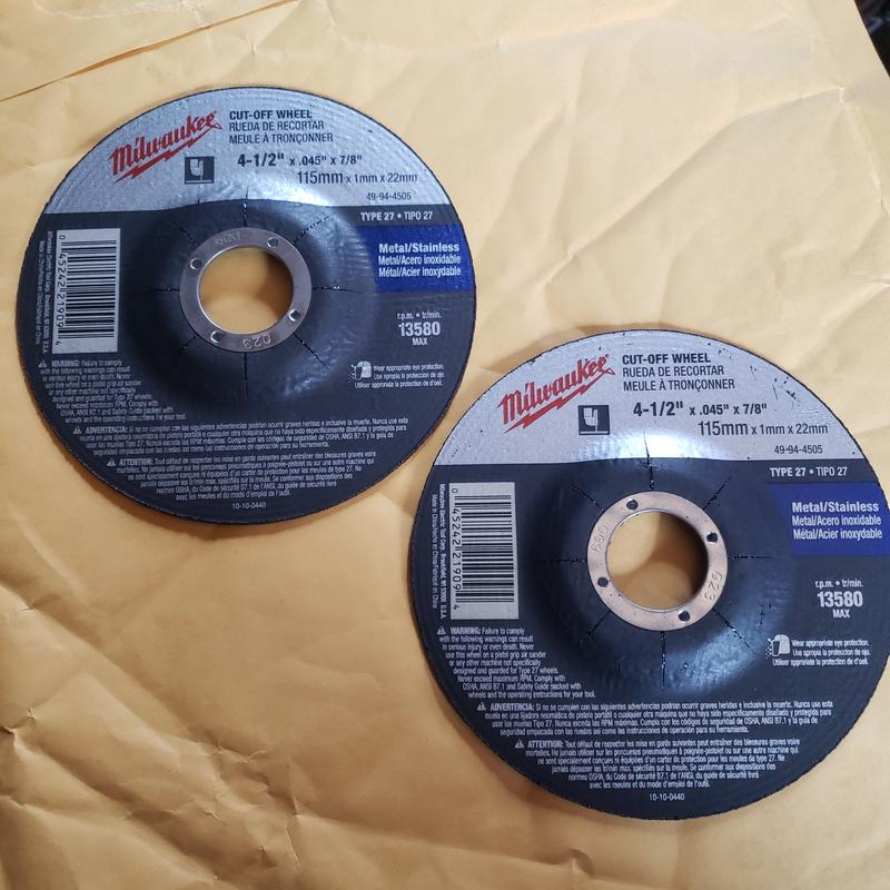 Lot Of 4 - Milwaukee 49-94-6305 Type 27 Cutoff Wheels | 6