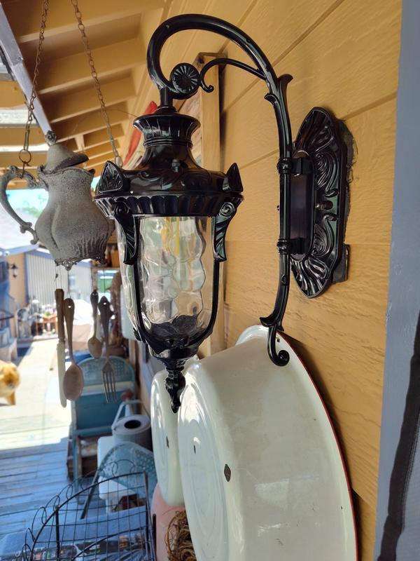 OUKANING 1-Light Black Retro Outdoor/Indoor Waterproof Lantern