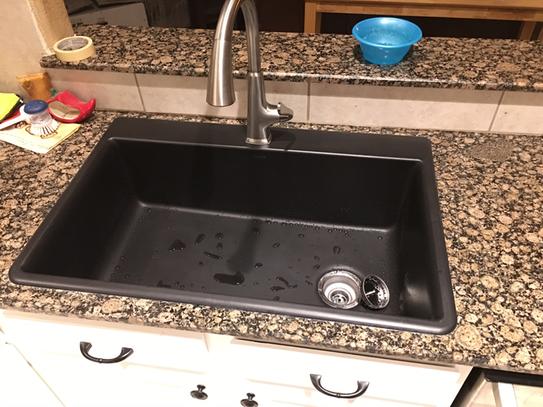 kohler kennon matte black kitchen sink