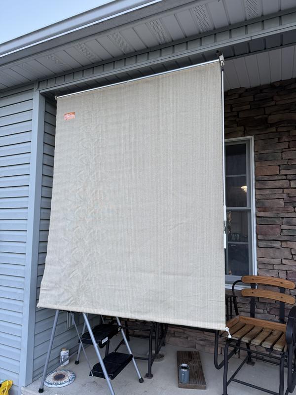 DIFY 10 ft. x 8 ft. Anthracite 200 GSM HDPE Fabric Roller Shades
